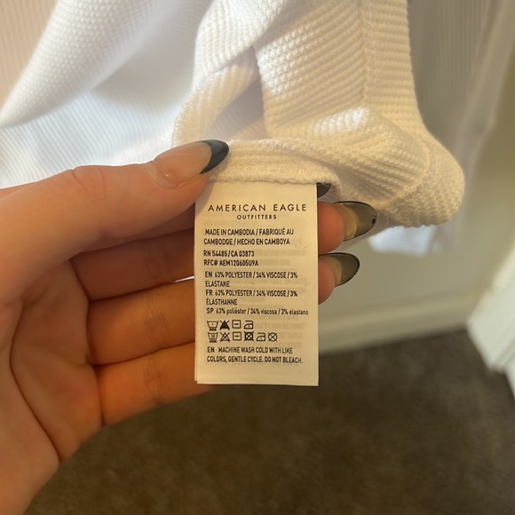 Aerie Ribbed Long Sleeve Crewneck T-Shirt - Picture 3 of 3